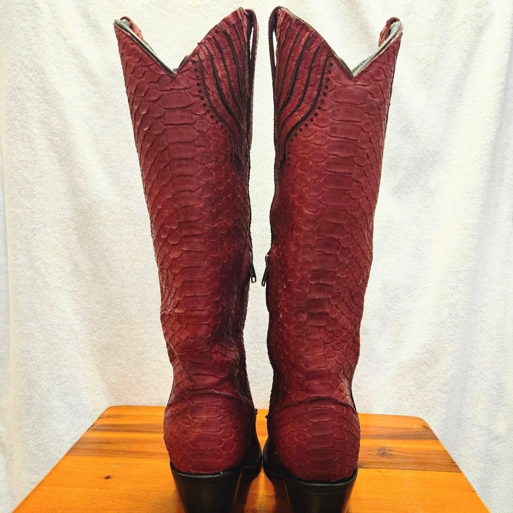 Corral Red Python Boots Kemo Sabe Exclusive Size … - image 4